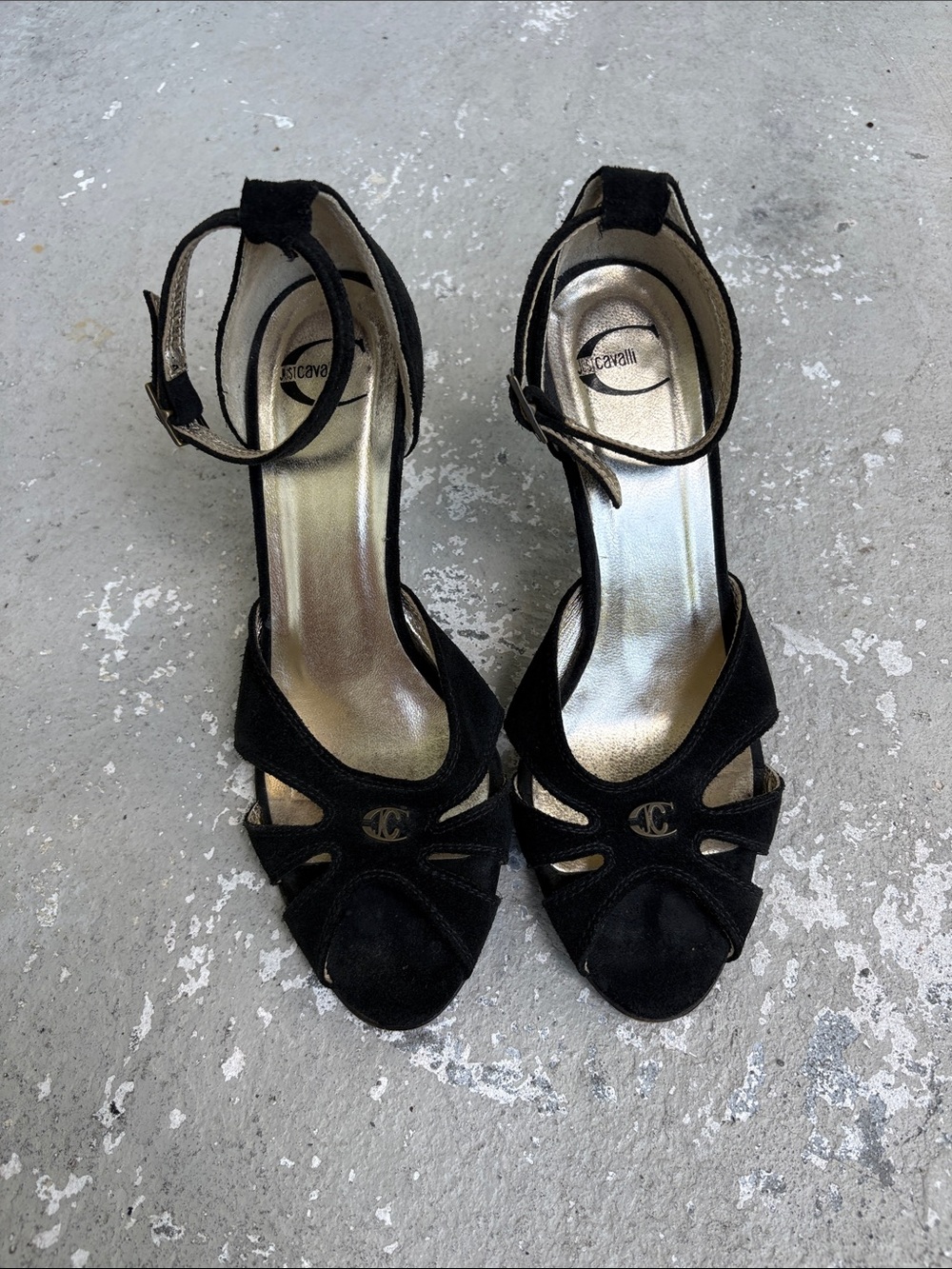 Just Cavalli open toe heels